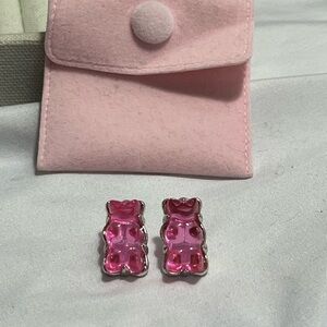 Pink Gummy Bear Stud Earrings